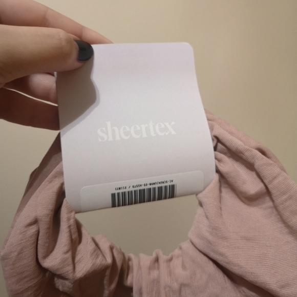 Sheertex Jumbo Scrappie Scrunchie Chouchou Large in Light Pink Nude Colour - Picture 6 of 9